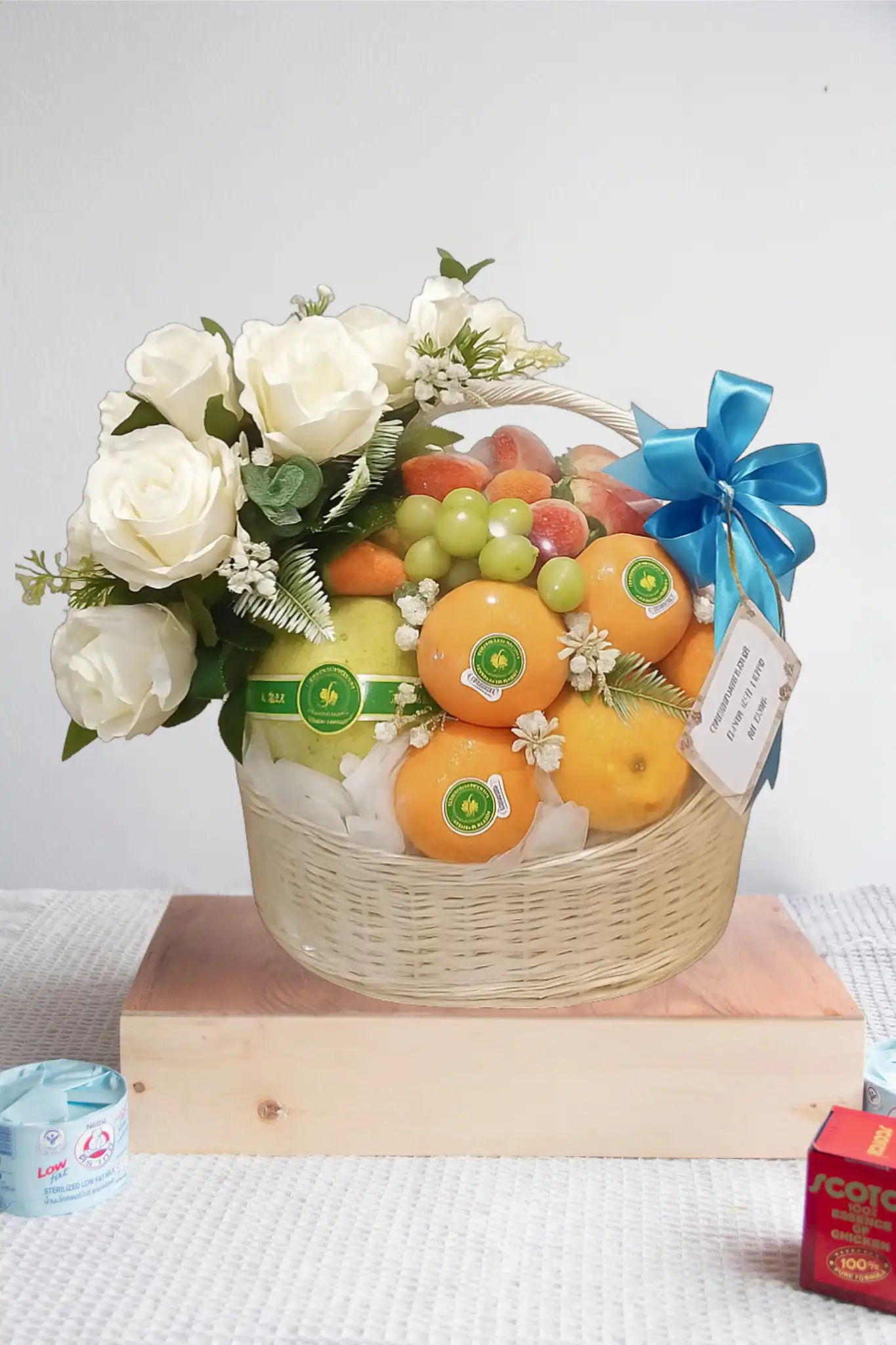 กระเช้าหวาย - Love You Mom