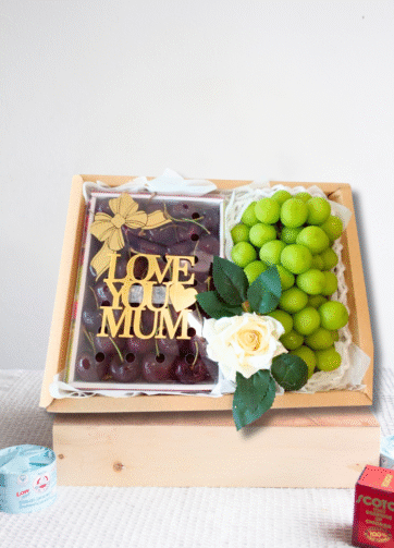 เซตผลไม้กล่องคราฟ - Love You Mom