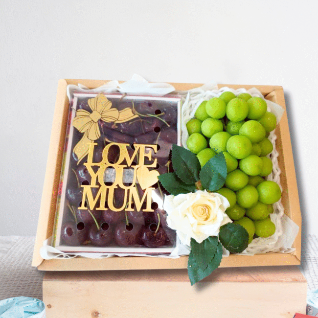 เซตผลไม้กล่องคราฟ - Love You Mom