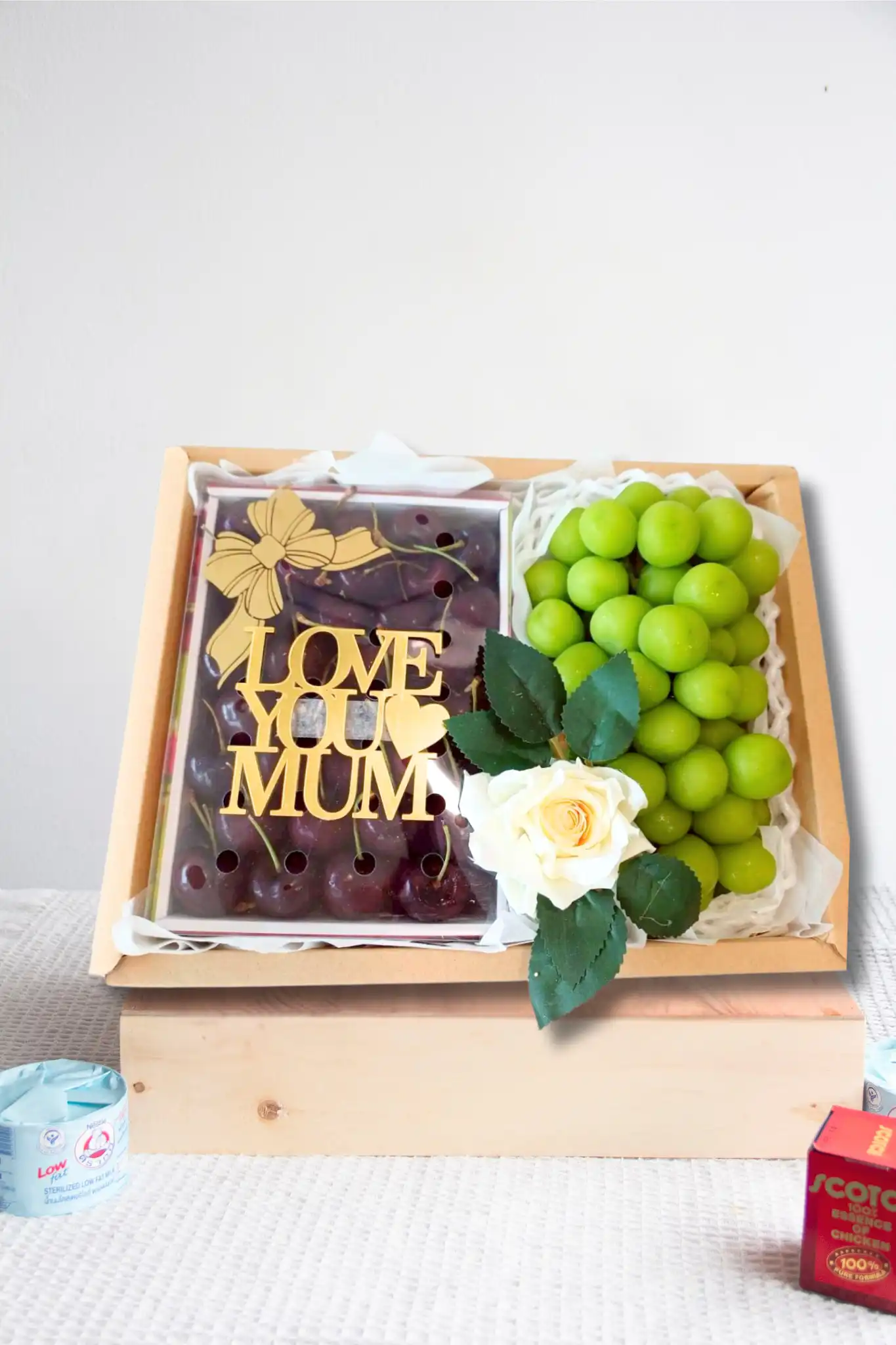 เซตผลไม้กล่องคราฟ - Love You Mom