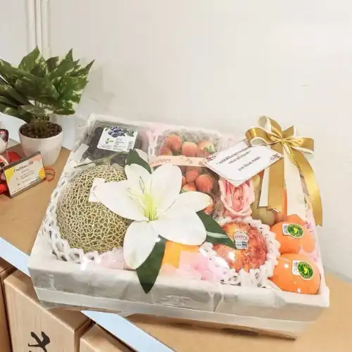 เซตผลไม้ขายดี - เซตผลไม้กล่องคราฟผลไม้รวม