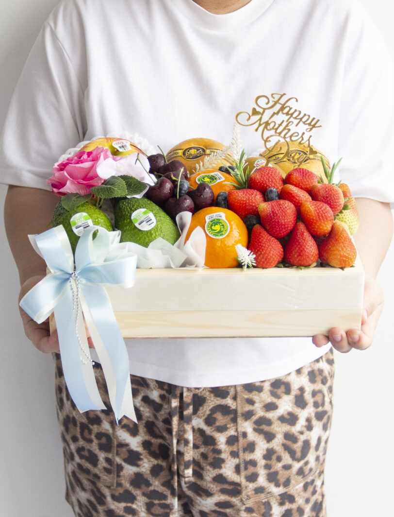 กระเช้ากระบะไม้ - Love You Mom - Image 3
